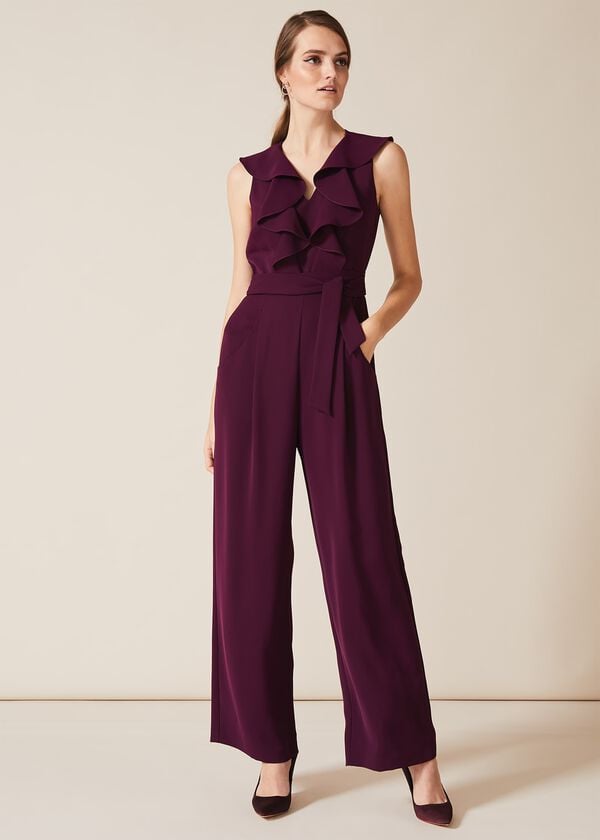phase eight Linda Frill Wrap Jumpsuit