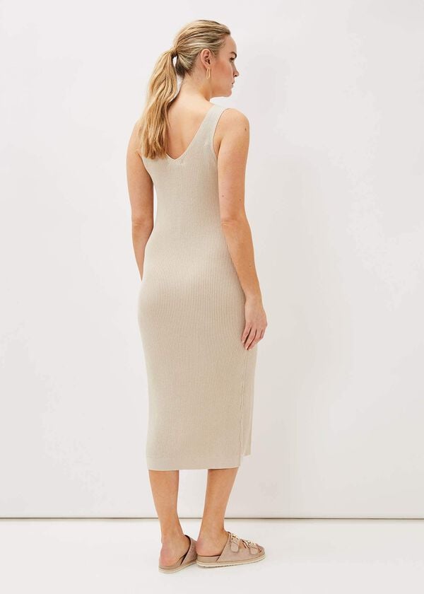 Phase Eight Lindan Ribbed Knit Midi Dress