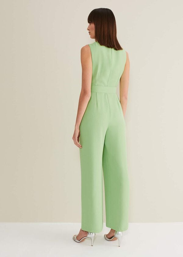 Phase Eight Lissia Green Wide Leg Jumpsuit
