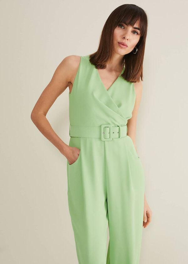 Phase Eight Lissia Green Wide Leg Jumpsuit