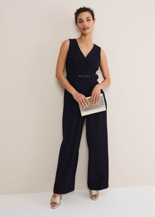 phase eight Lissia Navy Wide Leg Jumpsuit