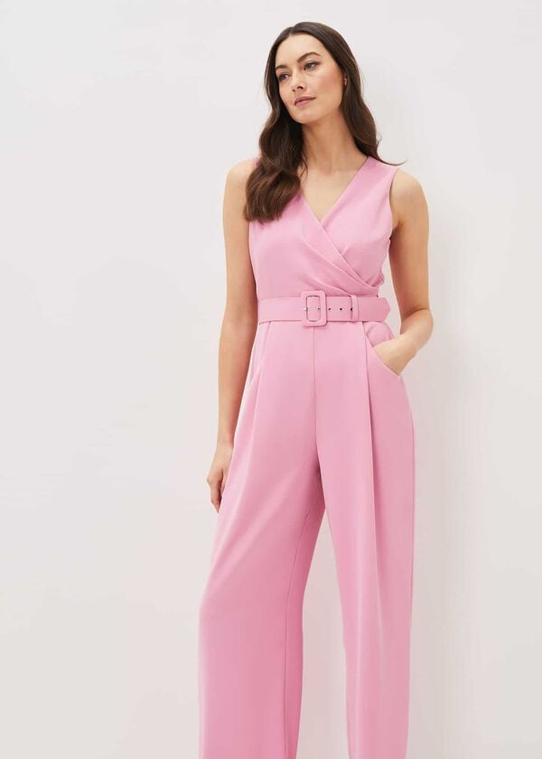 Phase Eight Lissia Pink Wide Leg Jumpsuit