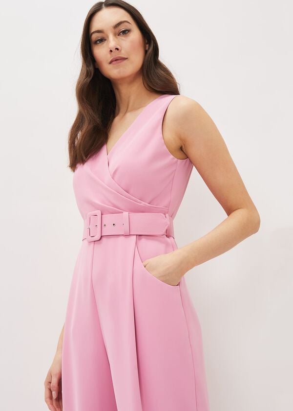 Phase Eight Lissia Pink Wide Leg Jumpsuit
