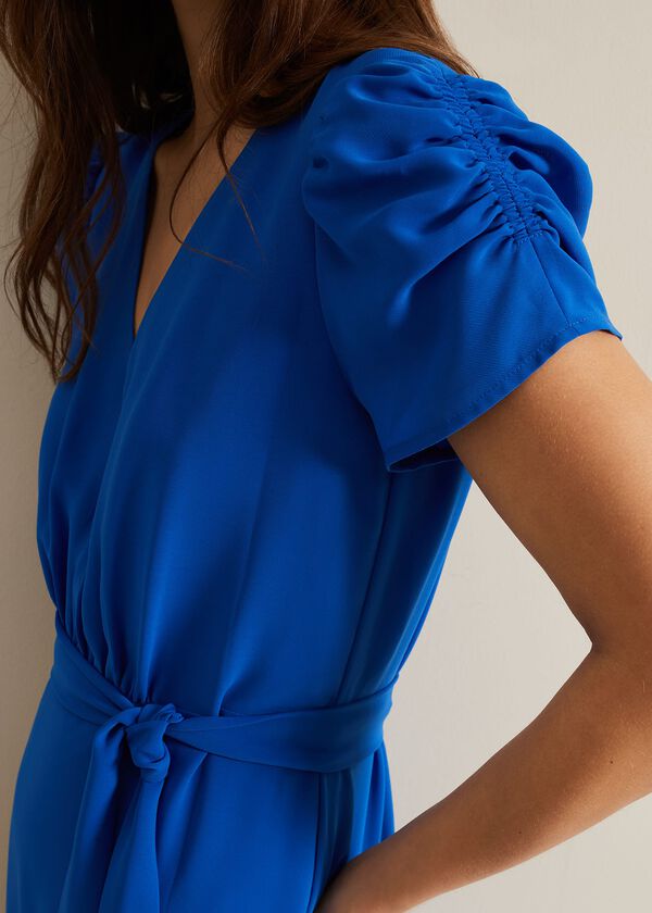 Phase Eight Lola Blue Tiered Dress