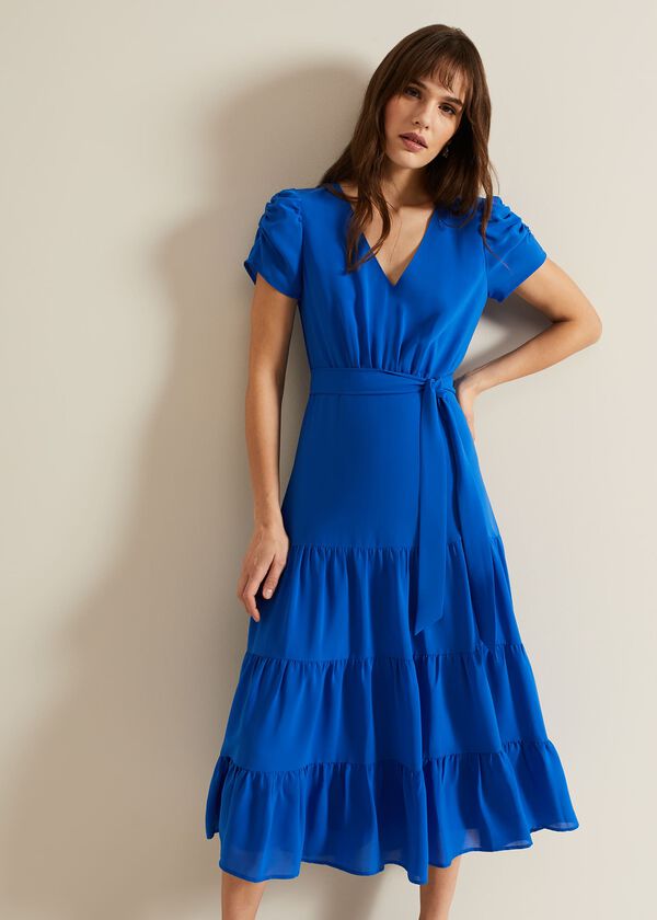 phase eight Lola Blue Tiered Dress