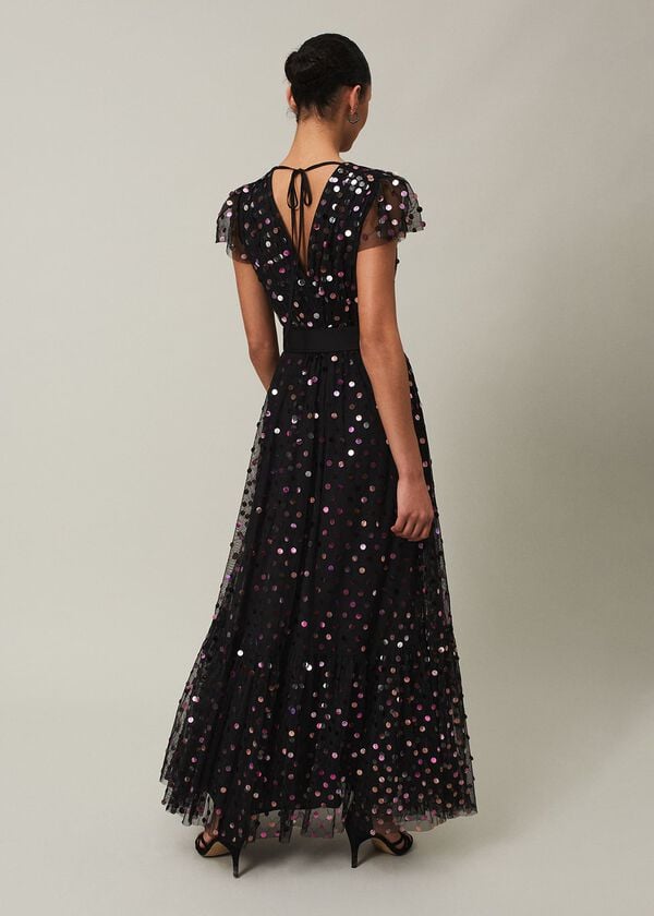 Phase Eight Loren Sequin Spot Tulle Maxi Dress
