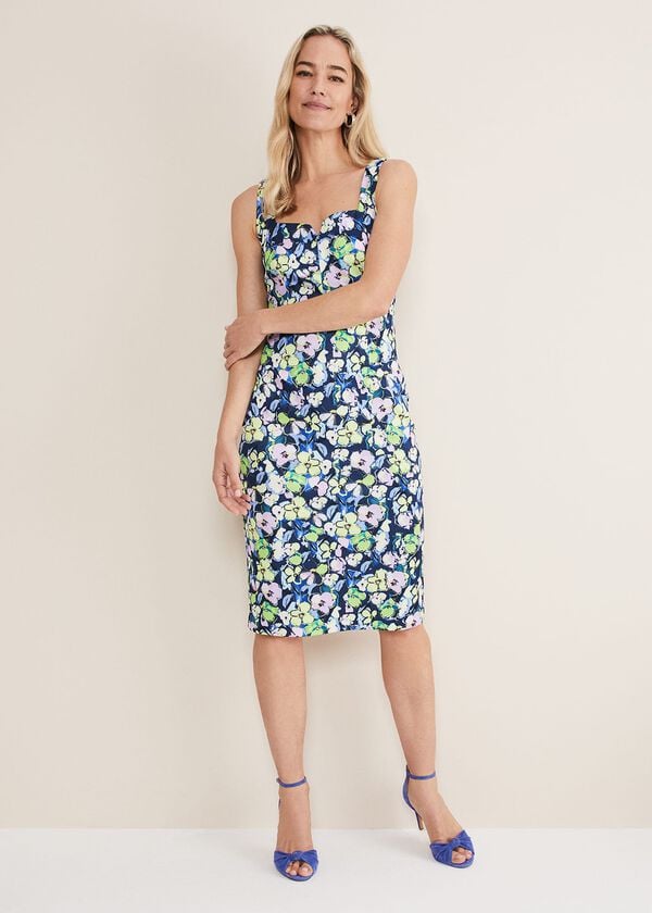Phase Eight Loretta Printed Scuba Dress