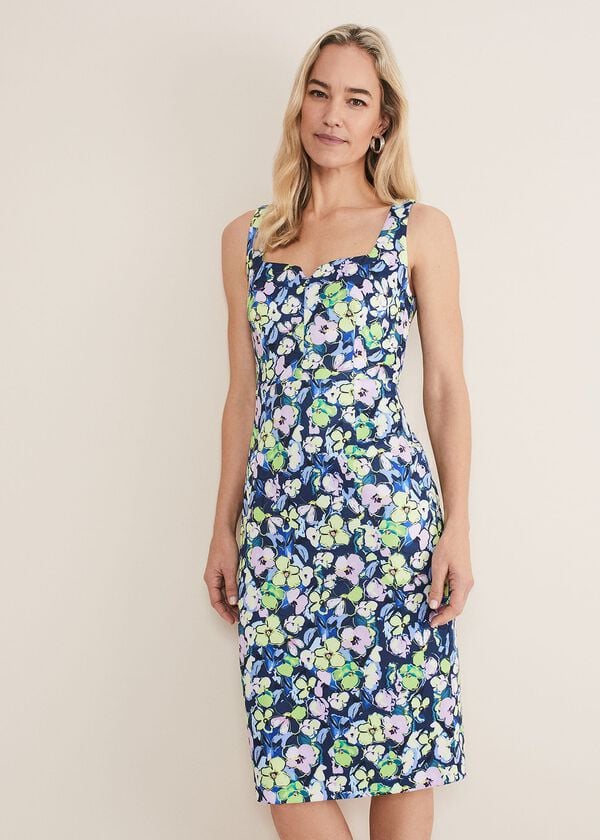 phase eight Loretta Printed Scuba Dress
