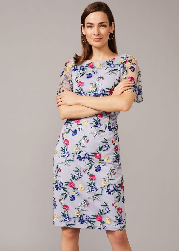 phase eight Lorie Floral Embroidered Dress
