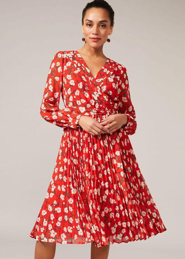 phase eight Lou-Poppy Floral Ditsy Pleated Dress