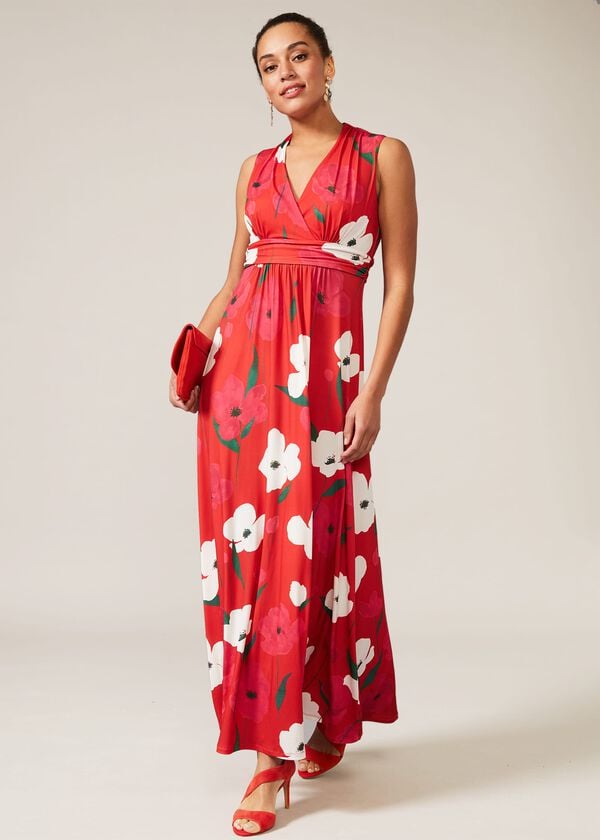phase eight Lou-Poppy Floral Jersey Maxi Dress
