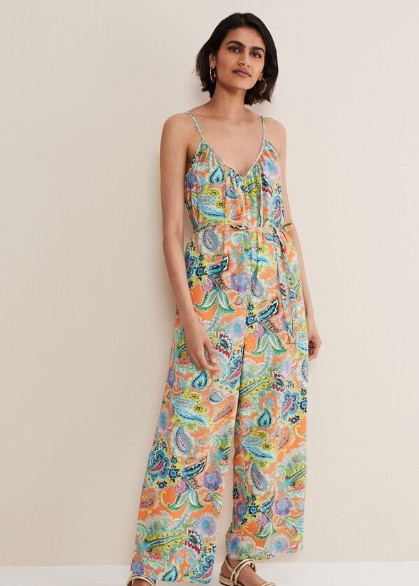 Phase Eight Lou Printed Paisley Boilersuit