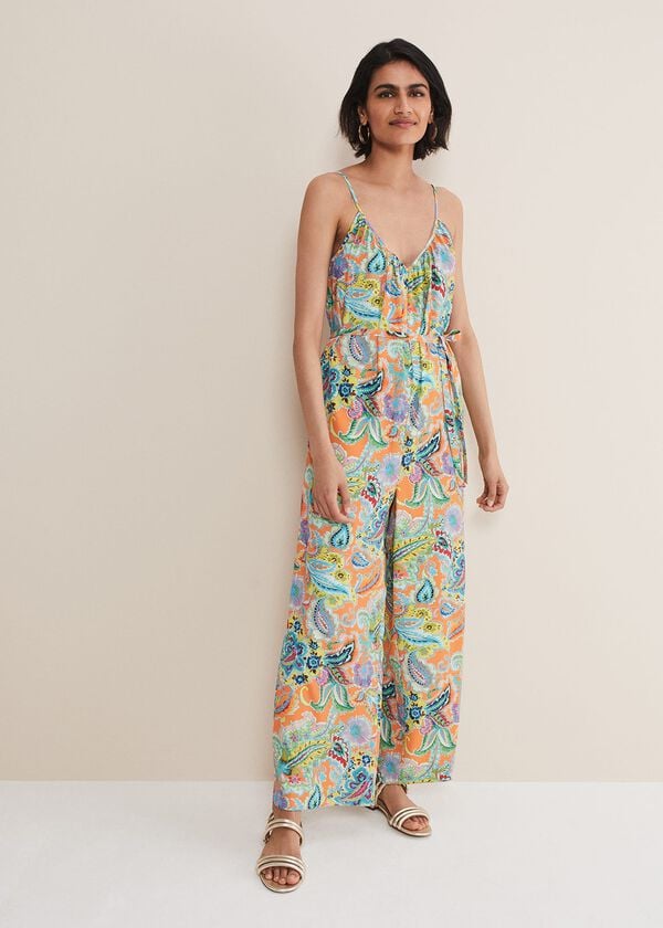 phase eight Lou Printed Paisley Boilersuit