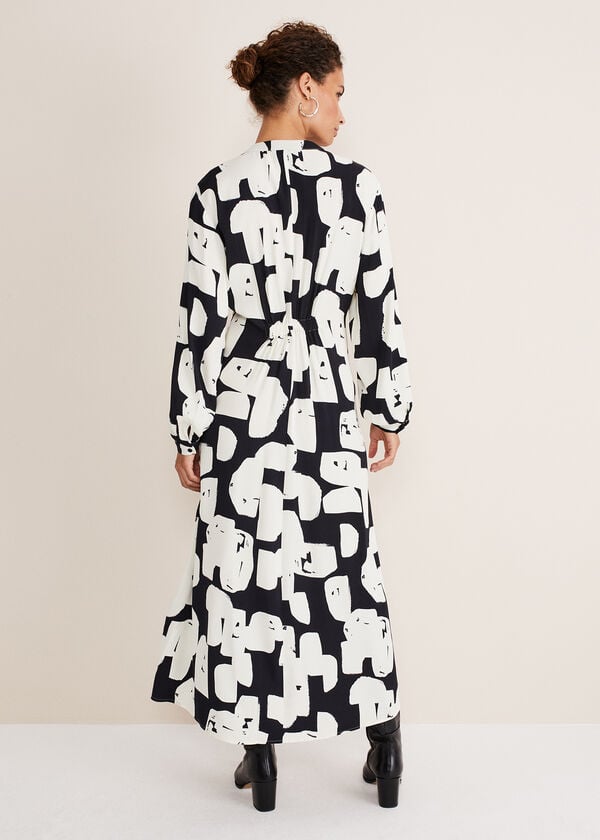 Phase Eight Luana Geo Zip Front Midi Dress