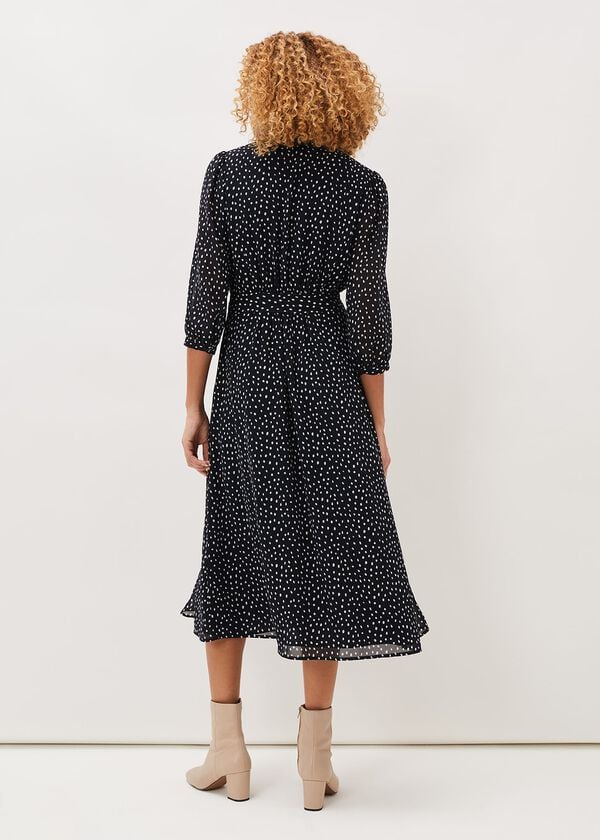 Phase Eight Luciana Spot Print Midi Dress
