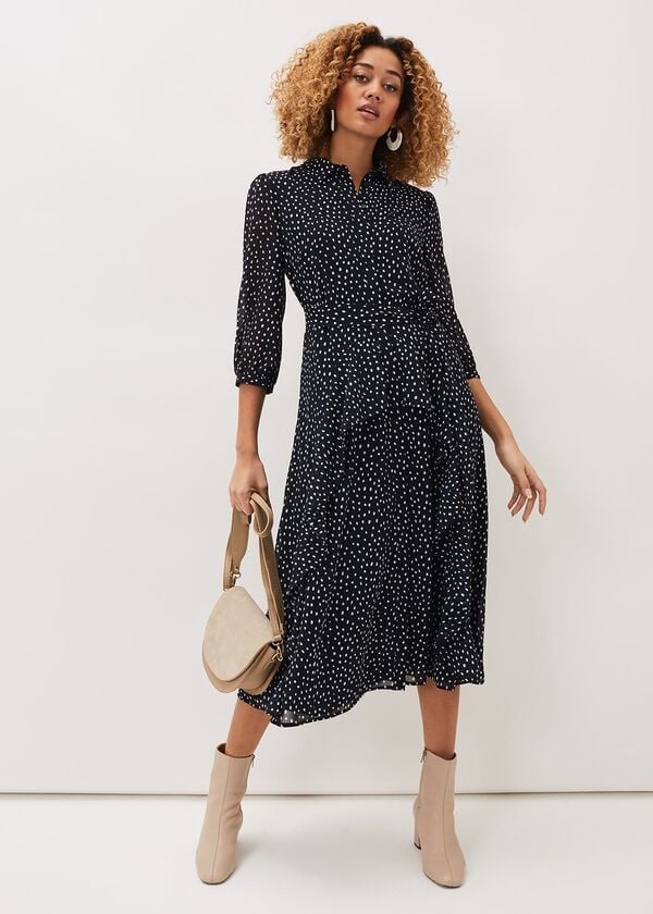 Phase Eight Luciana Spot Print Midi Dress