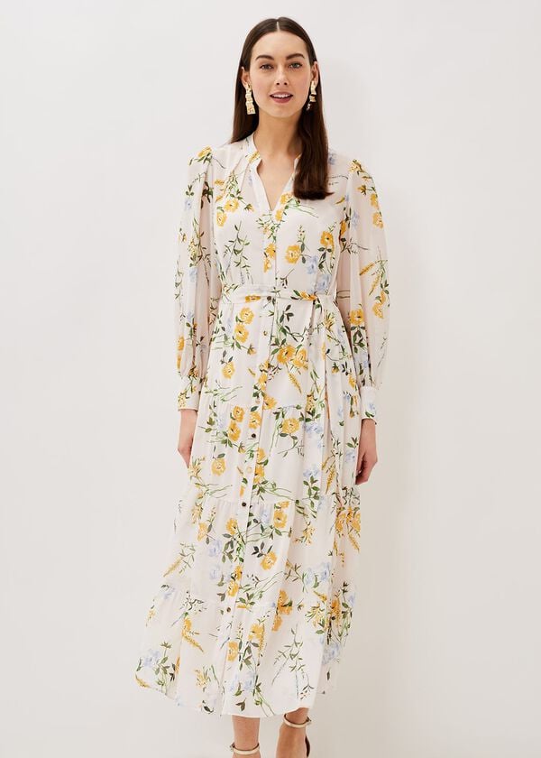 Phase Eight Lucie Floral Shirt Midaxi Dress