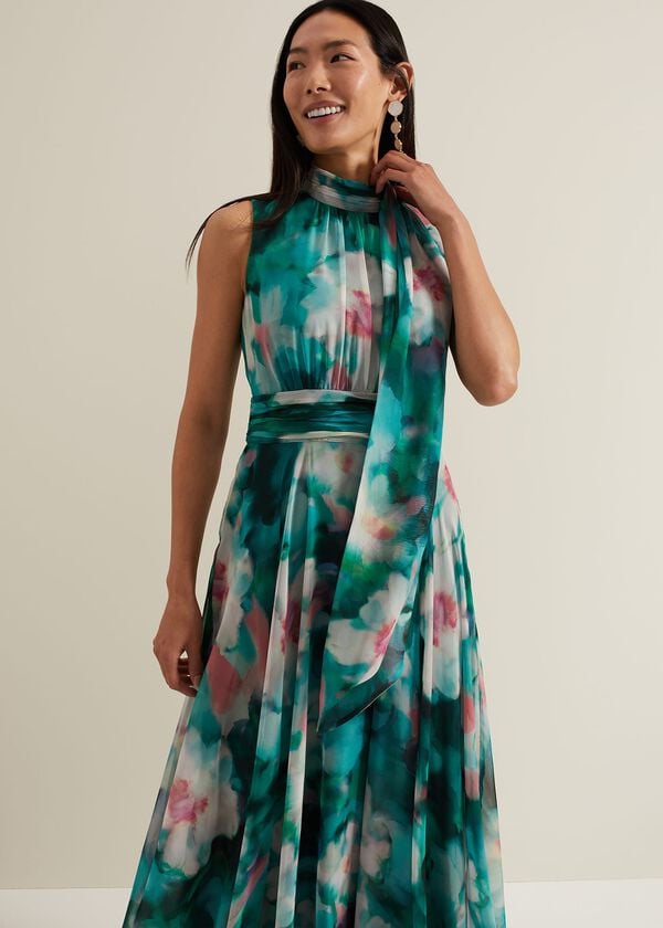 Phase Eight Lucinda Chiffon Print Maxi Dress