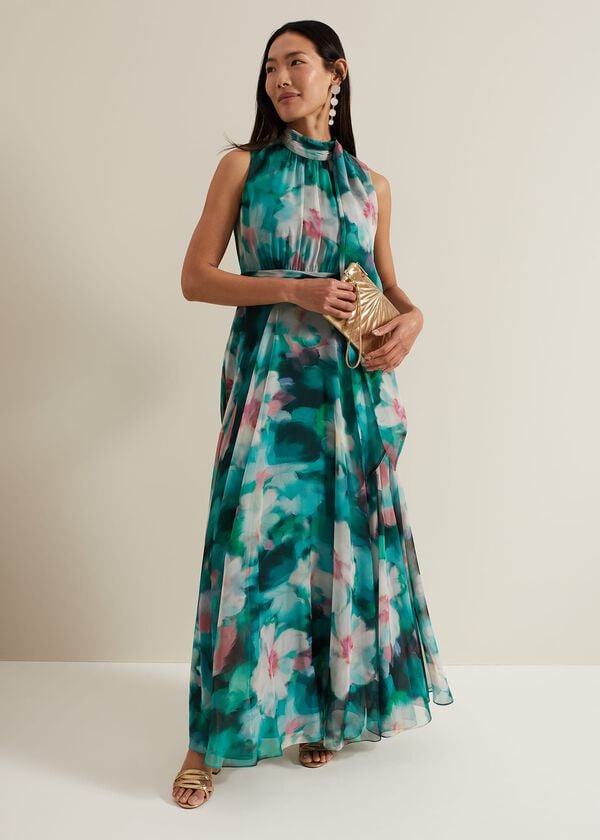 phase eight Lucinda Chiffon Print Maxi Dress