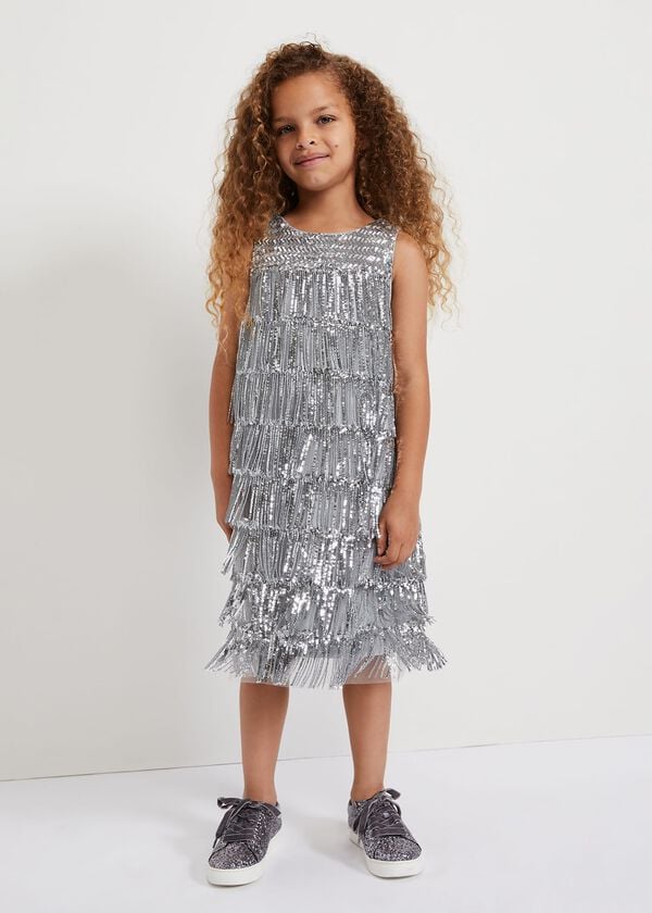 phase eight Lulu Fringe Sequin Dress