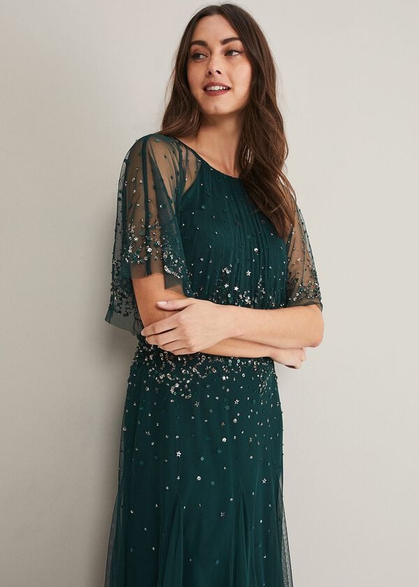 Phase Eight Lumi Short Tulle Beaded Dress