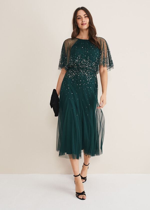phase eight Lumi Short Tulle Beaded Dress