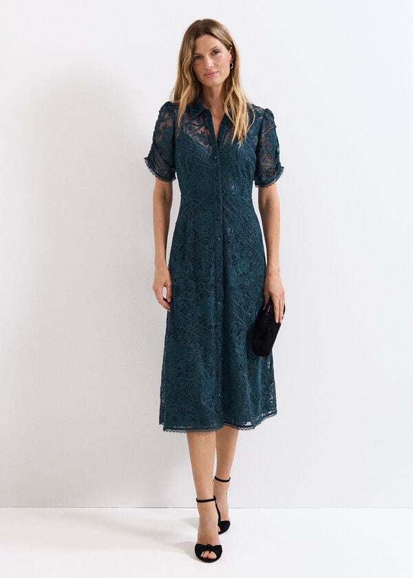 Phase Eight Lunna Lace Midi Dress