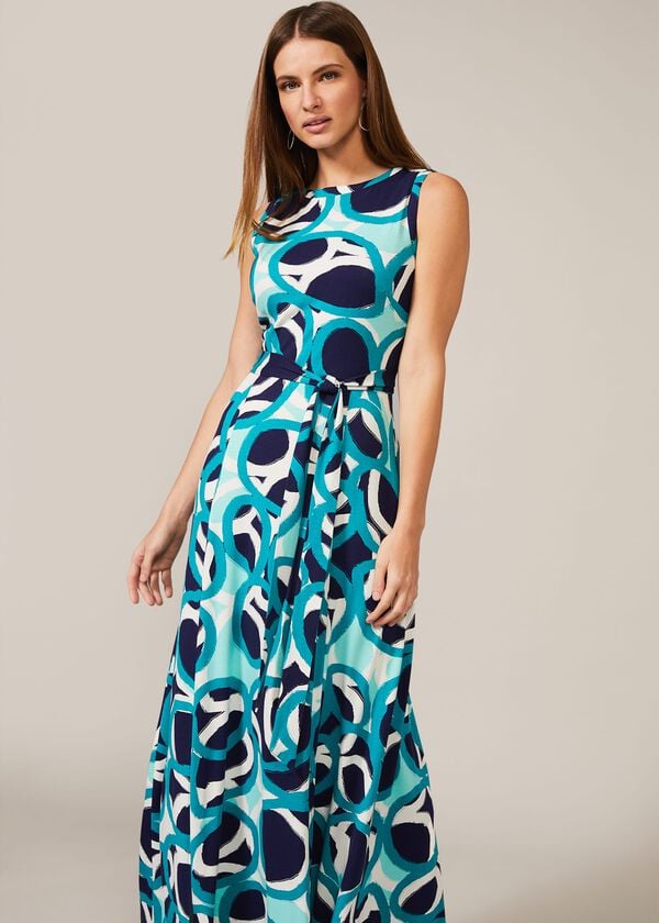 Phase Eight Lurina Circle Print Maxi Dress