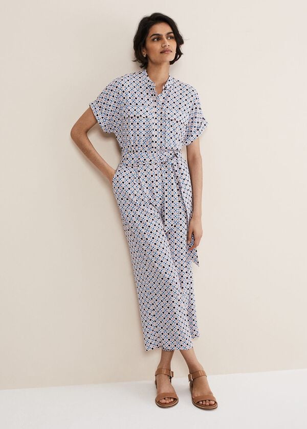 phase eight Lyla Abstract Wide Leg Jumpsuit