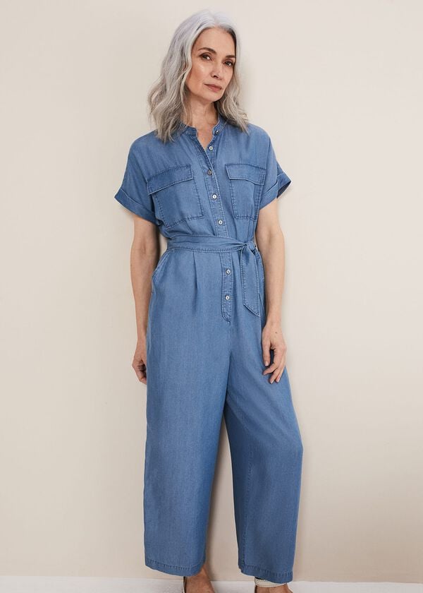 Phase Eight Lyla Blue Wide Leg Jumpsuit