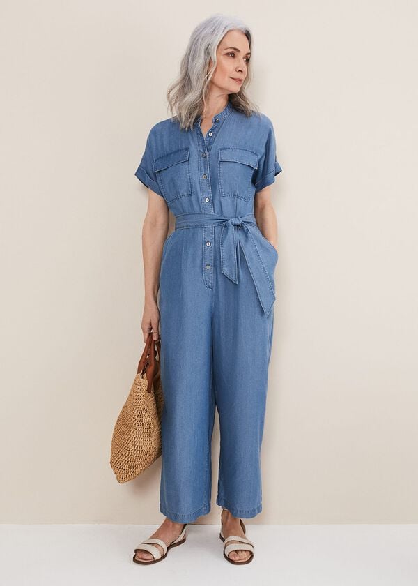 phase eight Lyla Blue Wide Leg Jumpsuit