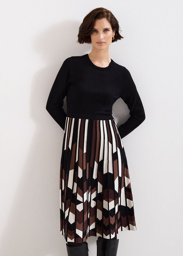 Phase Eight Maci Pleated Knit Dress