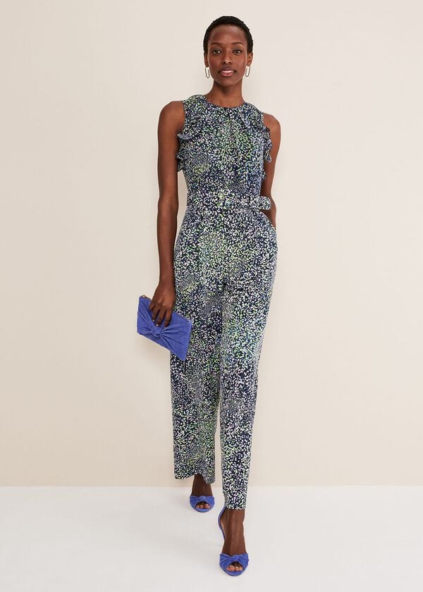 phase eight Maggie Ditsy Ruffle Jumpsuit
