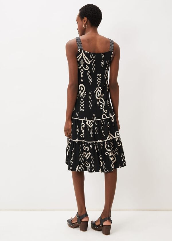 Phase Eight Malaya Ikat Print Midi Dress