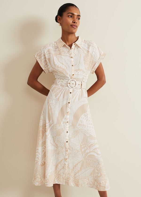 Phase Eight Mandi Abstract Stripe Shirt Dress