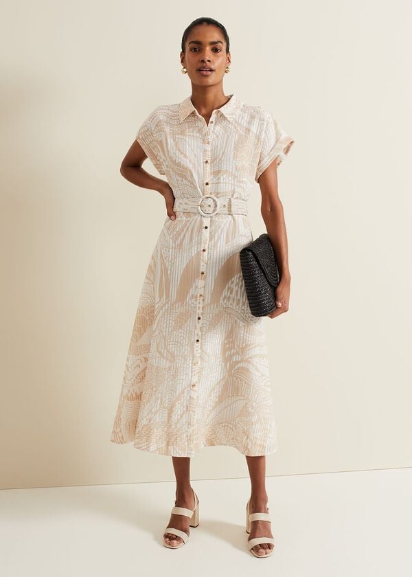 phase eight Mandi Abstract Stripe Shirt Dress