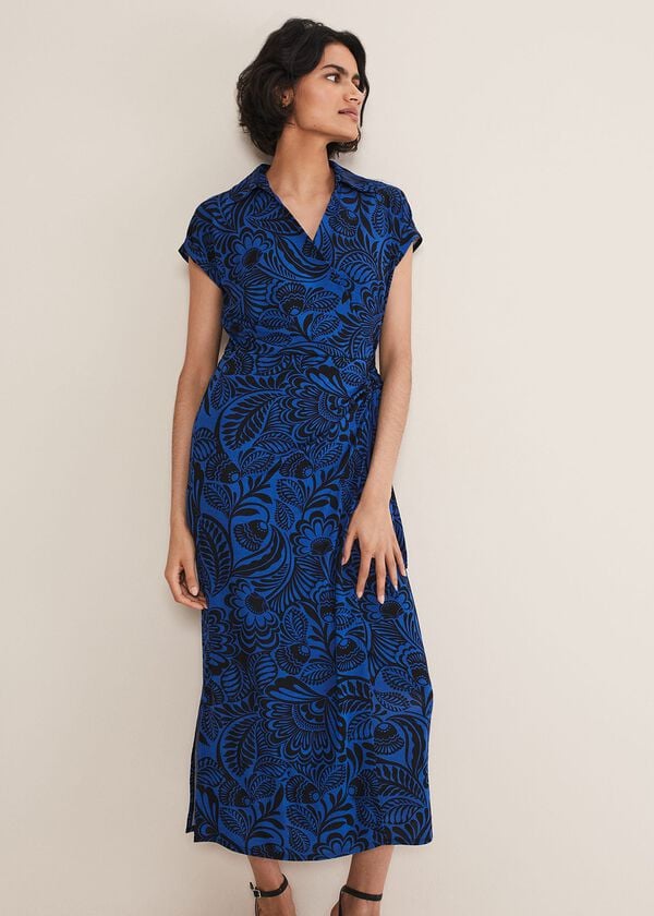 Phase Eight Mara Abstract Print Wrap Dress