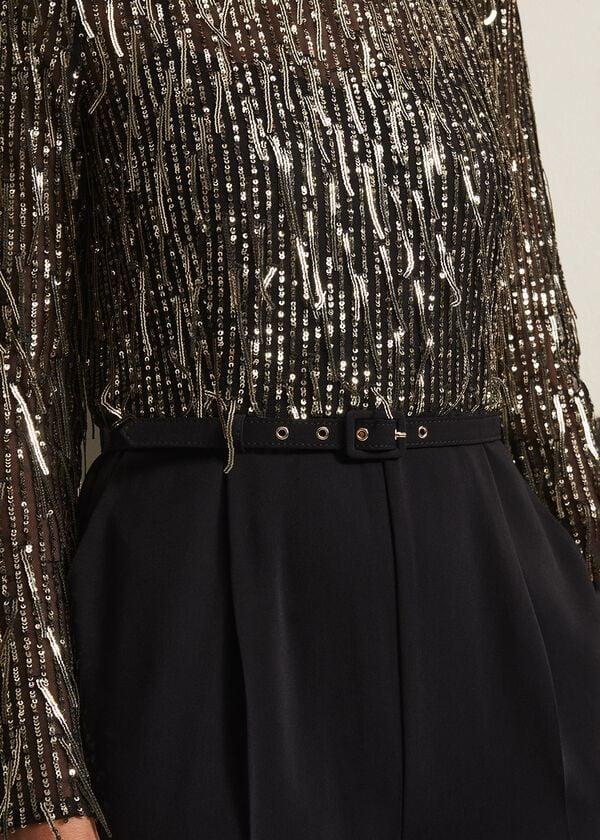 Phase Eight Mariah Sequin Fringe Wide Leg Jumpsuit