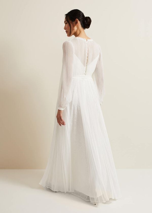 Phase Eight Mariana Pleated Lace Wedding Dress