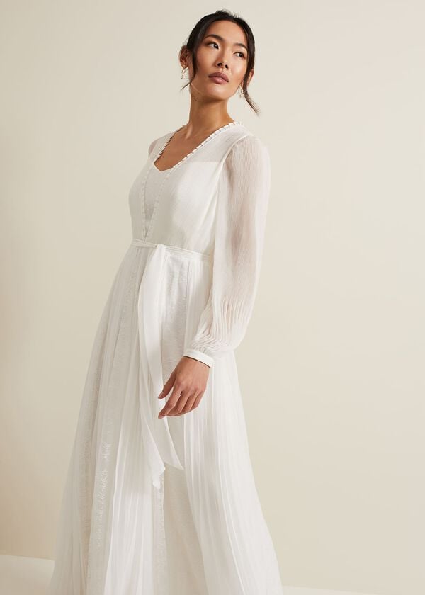 Phase Eight Mariana Pleated Lace Wedding Dress