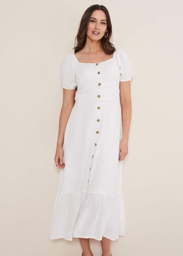Phase Eight Maribella Linen Midi Dress