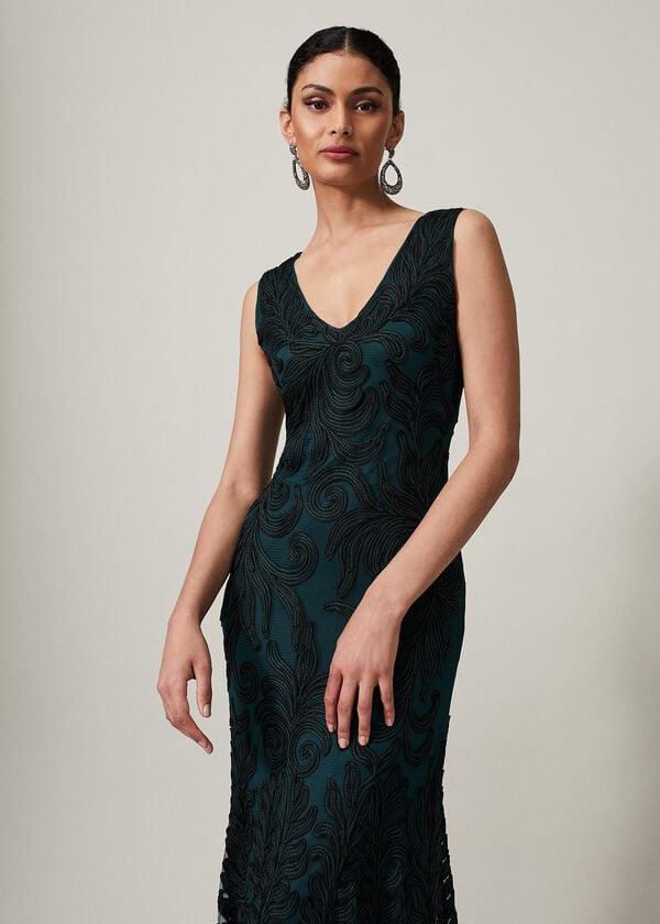 Phase Eight Marigold Tapework Dress