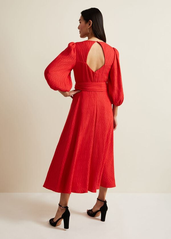 Phase Eight Marilyn Puff Sleeve Midi Dress