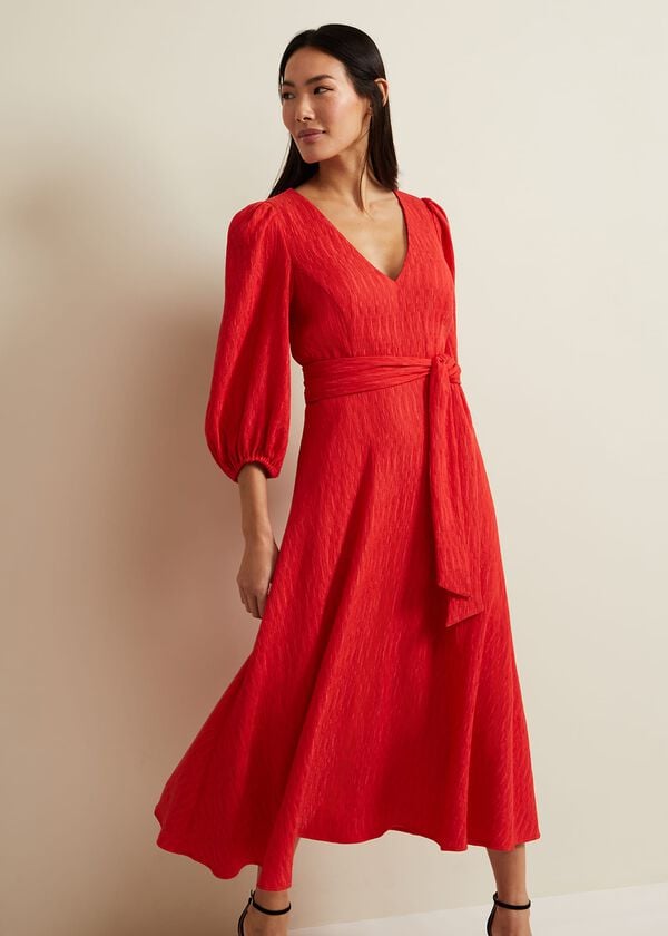 Phase Eight Marilyn Puff Sleeve Midi Dress