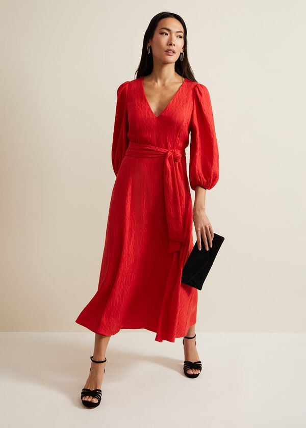phase eight Marilyn Puff Sleeve Midi Dress
