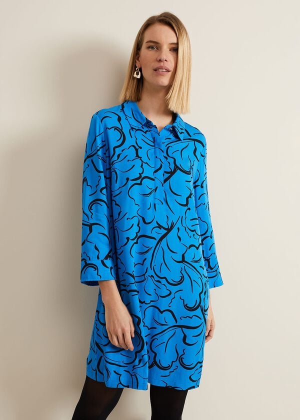phase eight Marina Leaf Print Tunic Dress