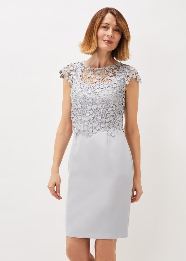 Phase Eight Mariposa Floral Lace Bodice Dress