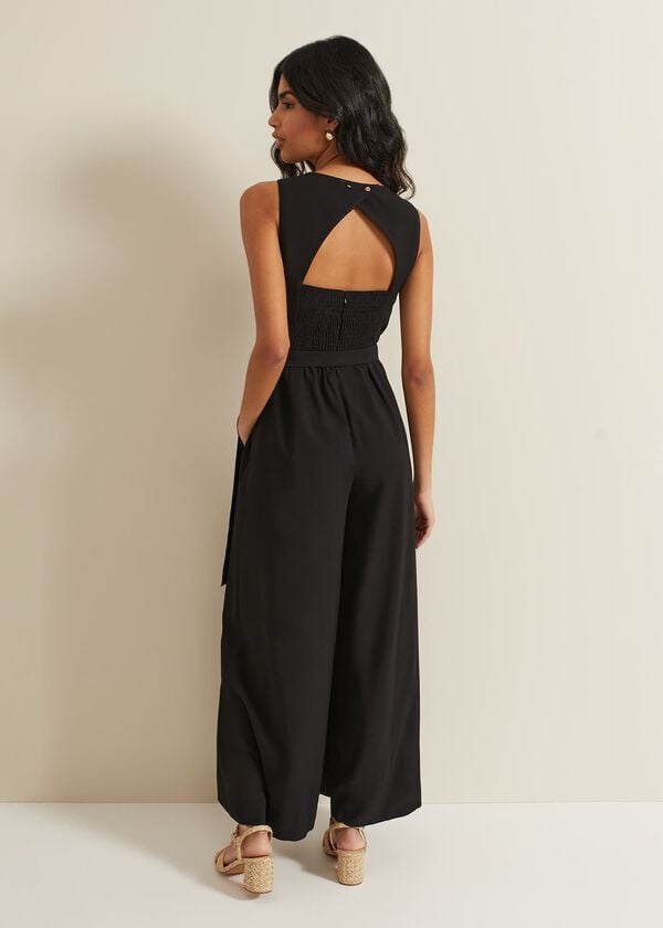 Phase Eight Marta Black Culotte Jumpsuit