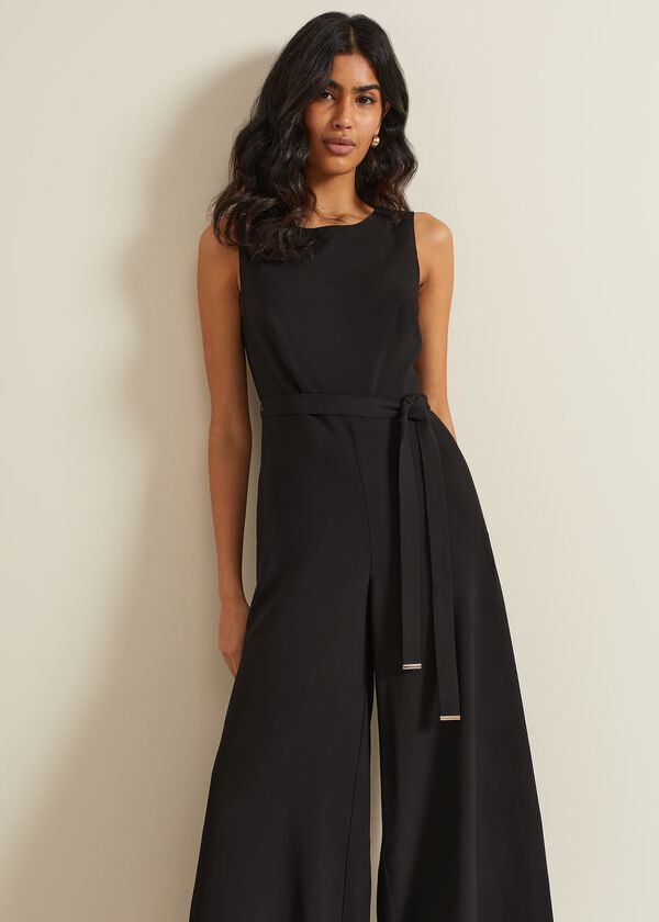 Phase Eight Marta Black Culotte Jumpsuit