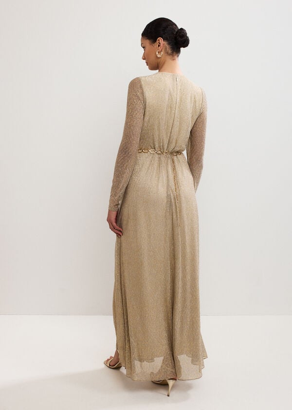 Phase Eight Masie Metallic Jersey Maxi Dress